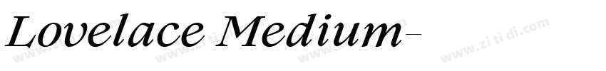 Lovelace Medium字体转换